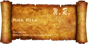 Makk Rita névjegykártya